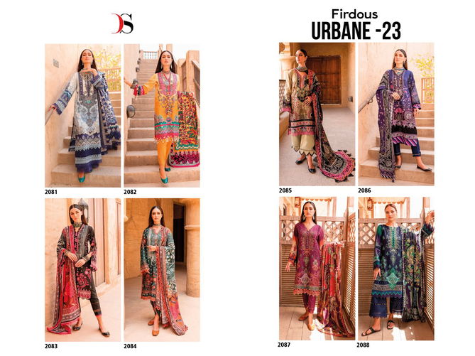 Deepsy Firdous Urbane 23 Wholesale Designer Pakistani Suits Catalog